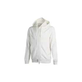 Sportlich-lässige Kapuzenpullis mit durchgehendem Reißverschluss, Unisex, Weiß Sportlich-lässige Kapuzenpullis mit durchgehendem Reißverschluss, Unisex, Weiß