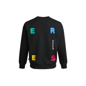 Sportliches Sweatshirt mit Rundhalsausschnitt und kontrastierendem Buchstabenprint – asiatische Größen „Schwarz“ Sportliches Sweatshirt mit Rundhalsausschnitt und kontrastierendem Buchstabenprint – asiatische Größen „Schwarz“