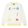 Sportliches Sweatshirt mit Rundhalsausschnitt und kontrastierendem Buchstabenprint, asiatische Größen, „Weiß“