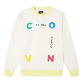 Sportliches Sweatshirt mit Rundhalsausschnitt und kontrastierendem Buchstabenprint, asiatische Größen, „Weiß“ Sportliches Sweatshirt mit Rundhalsausschnitt und kontrastierendem Buchstabenprint, asiatische Größen, „Weiß“