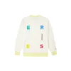 Sportliches Sweatshirt mit Rundhalsausschnitt und kontrastierendem Buchstabenprint, asiatische Größen, „Weiß“