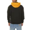 Sportpullover mit Kapuze und Logo-Schriftzug für Herren, schwarz
