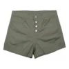Sportshorts mit hoher Taille, asiatische Größen, „Olive Green“