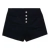 Sportshorts mit hoher Taille, asiatische Größen „Schwarz“