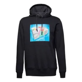 Star Chevron 3D Court Pullover Hoodie asiatische Größen „Schwarz“