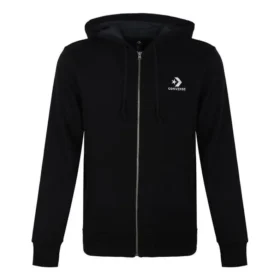 Star Chevron Jacke mit durchgehendem Reißverschluss, asiatische Größen, „Schwarz“