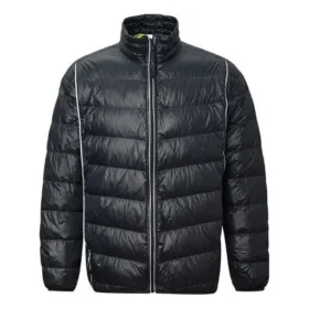 Stehkragen-Pufferjacke in leichter Ausführung, asiatische Größen, „Schwarz“