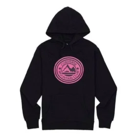 Strickpullover mit großem Logo auf der Brust, schwarz