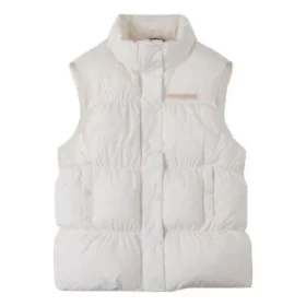 Synthetische Super-Puffer-Weste, asiatische Größen, „Cream White“