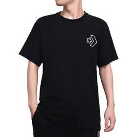 T-Shirt mit Cartoon-Logo, asiatische Größen, „Schwarz“