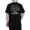 T-Shirt mit Cartoon-Logo, asiatische Größen, „Schwarz“