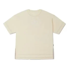T-Shirt mit Kontrastnähten und Logo-Einsatz, asiatische Größen, „Beige“