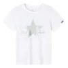 T-Shirt mit Logo-Aufdruck, asiatische Größen, „White Silver“