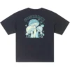 T-Shirt mit Pilz-Grafik, asiatische Größen „Black Teal“