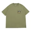 T-Shirt mit Taschenlogo, asiatische Größen, „Army Green“