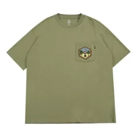 T-Shirt mit Taschenlogo, asiatische Größen, „Army Green“
