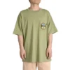 T-Shirt mit Taschenlogo, asiatische Größen, „Army Green“