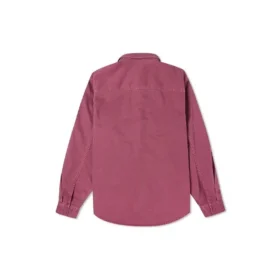 Twill-Langarmhemd mit Knöpfen, asiatische Größen „Berry“