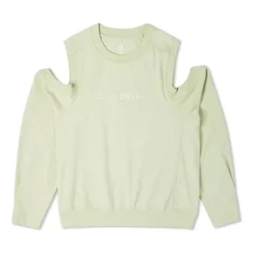 Twisted Knits Cold-Shoulder-Top, asiatische Größen, „Hellgrün“