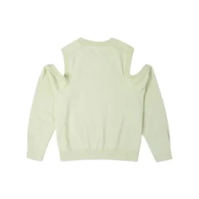Twisted Knits Cold-Shoulder-Top, asiatische Größen, „Hellgrün“