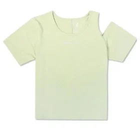 Twisted Knits Slim Asymmetrisches T-Shirt, asiatische Größen, „Grün“