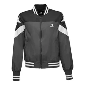 Ungepolsterte Baseball-Bomberjacke, asiatische Größen „Grey White Black“