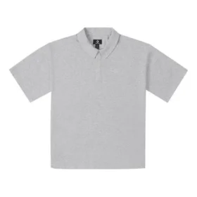 Waffel-Poloshirt, asiatische Größen, „Grau“