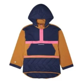 Wandelbares Hoodie-Kleid, asiatische Größen „Navy Tan“