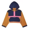 Wandelbares Hoodie-Kleid, asiatische Größen „Navy Tan“