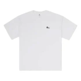 Weites Sneaker-Patch-T-Shirt, asiatische Größen, „Weiß“