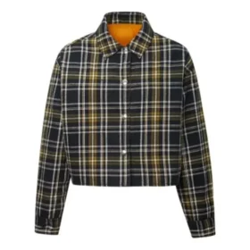 Wendbare Jacke im Hemdstil, asiatische Größen „Schwarz-Grau“
