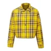 Wendbare Karo-Jacke in asiatischen Größen „Gelb“
