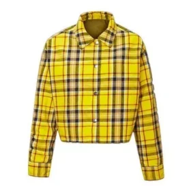 Wendbare Karo-Jacke in asiatischen Größen „Gelb“