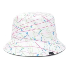 Wendbarer Bucket Hat mit Farbspritzern „Weiß“
