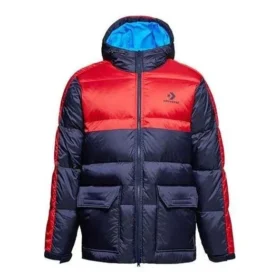 Winter-Daunenjacke mit Daunenfüllung, asiatische Größen „Navy Red“ Winter-Daunenjacke mit Daunenfüllung, asiatische Größen „Navy Red“