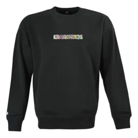 Workmark Fleece Crew mit Stickerei, asiatische Größen, „Schwarz“