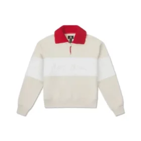 YOTD Half-Zip Crew Sweater (asiatische Größen) „Beige“